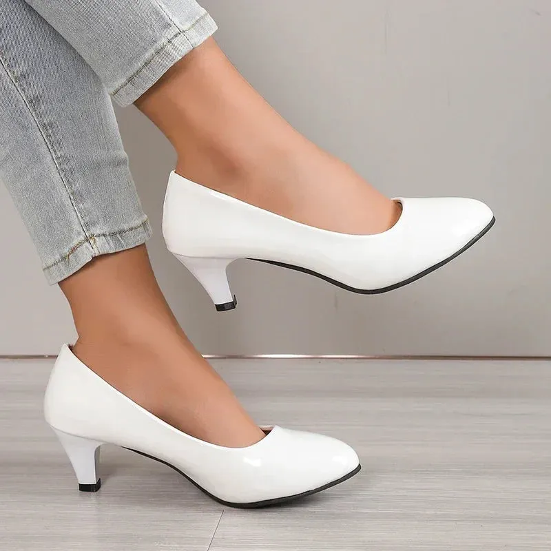 Women Pumps Nude Shallow Mouth Women Shoes Fashion Office Work Wedding Party Shoes Ladies Low Heel Shoes Summer Heels