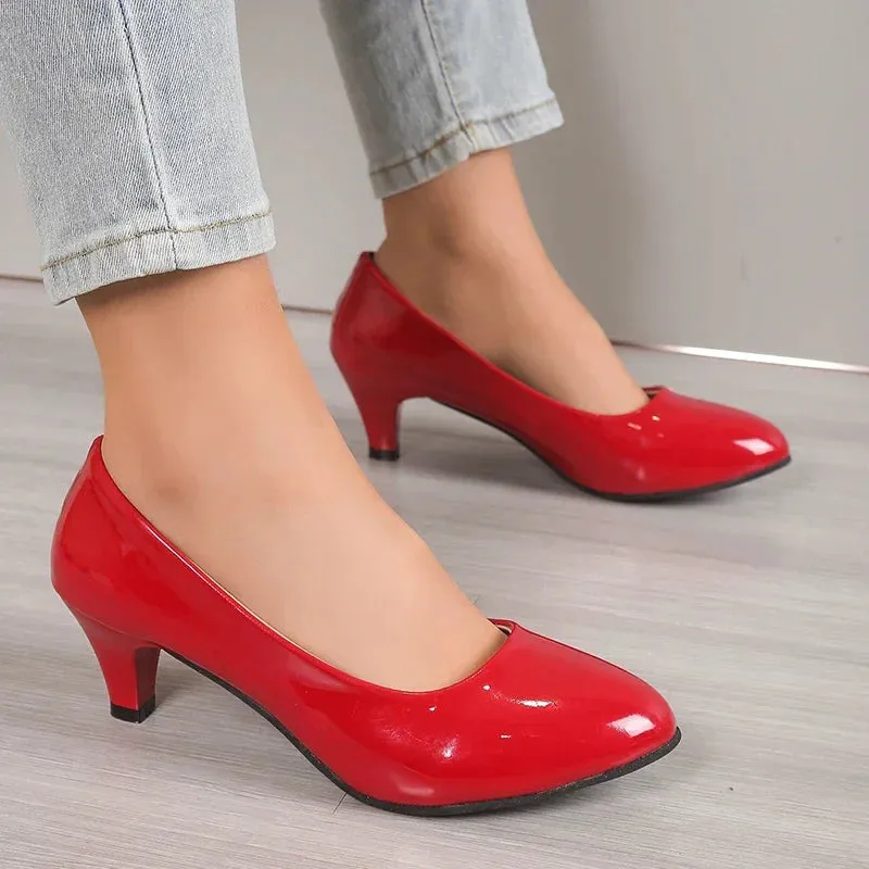 Women Pumps Nude Shallow Mouth Women Shoes Fashion Office Work Wedding Party Shoes Ladies Low Heel Shoes Summer Heels