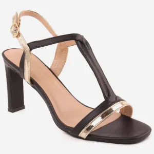 Women "HOLLY" Glossy Ankle Buckle Fastening Sandals