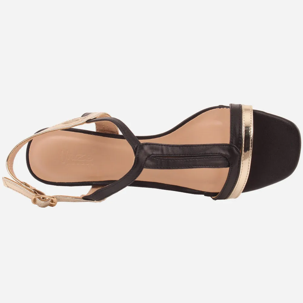 Women "HOLLY" Glossy Ankle Buckle Fastening Sandals