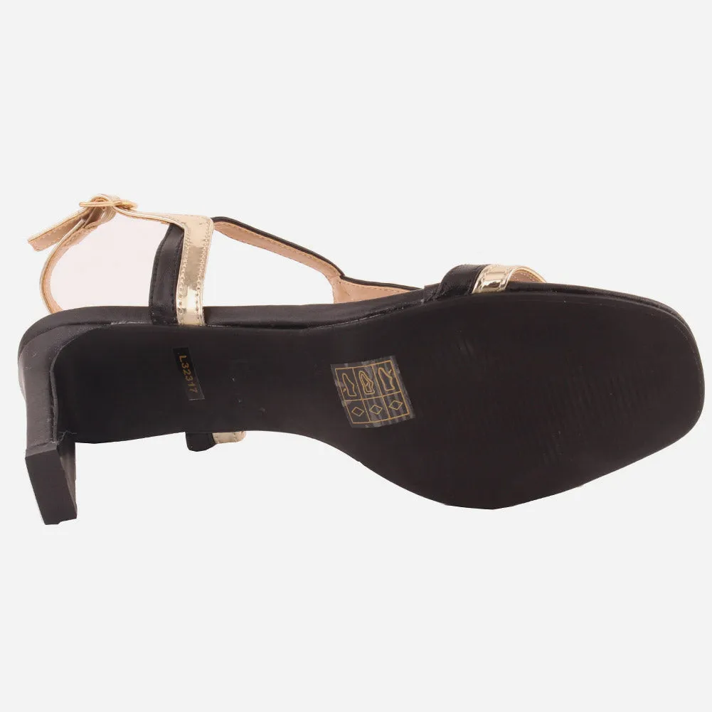 Women "HOLLY" Glossy Ankle Buckle Fastening Sandals