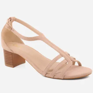 Women "JUDY" Glossy Matt Ankle Strap Sandals