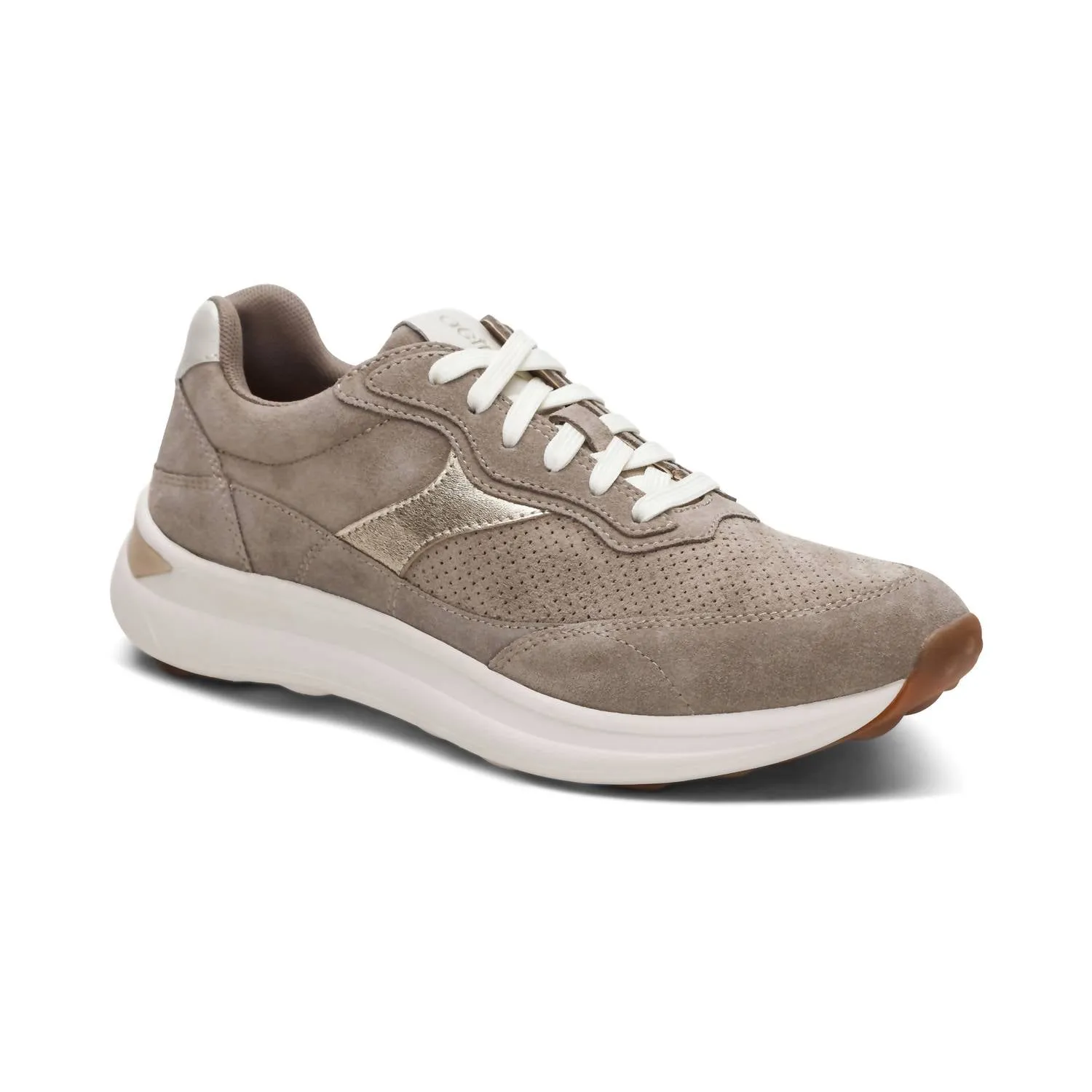 Women's Emily Lace Up Sneakers In Taupe