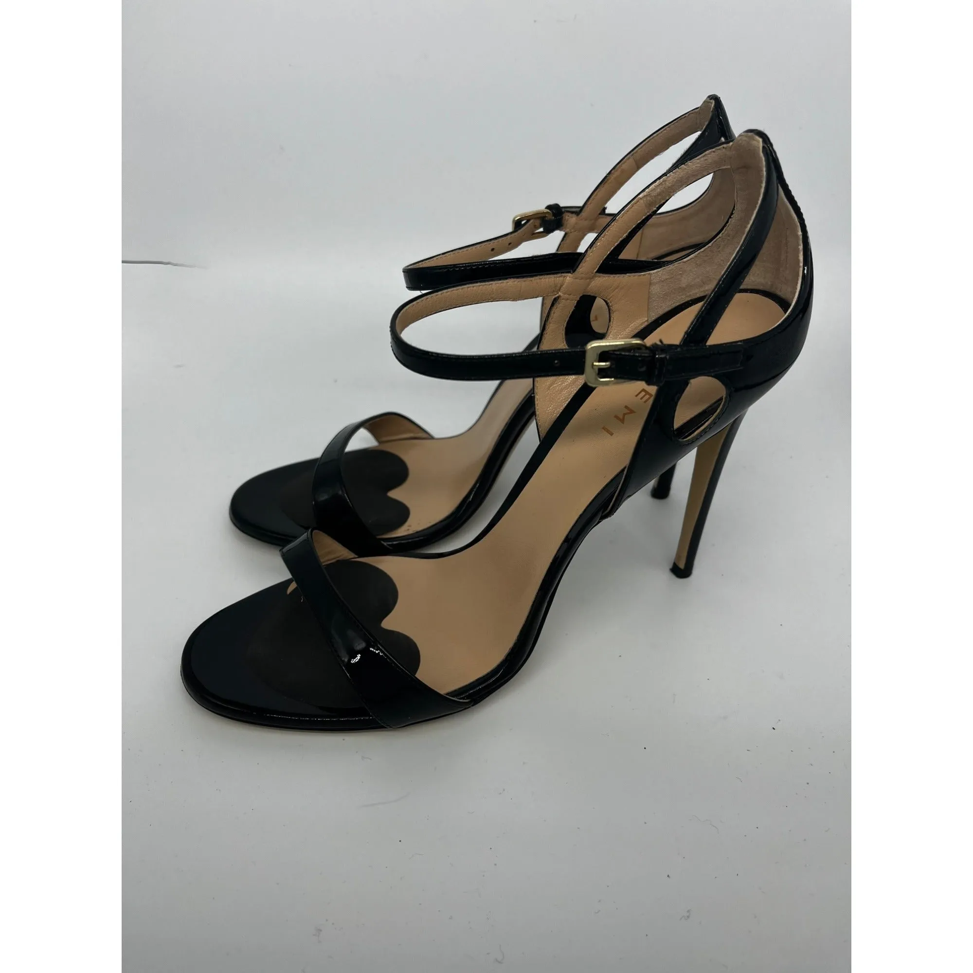 Women’s M. Gemi black patent Lucciola heels #2533