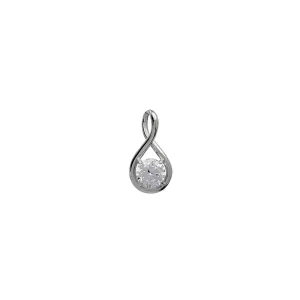 Zirconia Glossy Infinity Pendant (Silver)